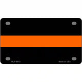 Thin Orange Line Novelty Metal License Plate 4" x 2.2" (MLP)