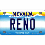 Reno Nevada Novelty Metal License Plate 4" x 2.2" (MLP)