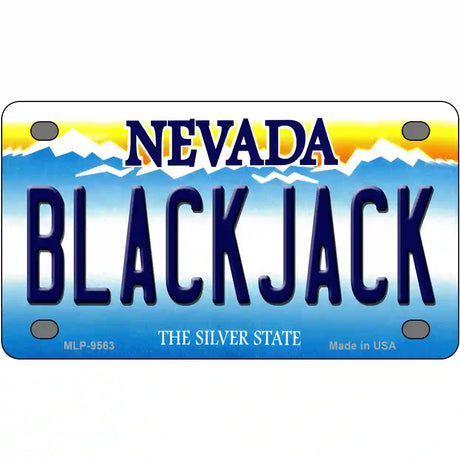 Black Jack Nevada Novelty Metal License Plate 4" x 2.2" (MLP)