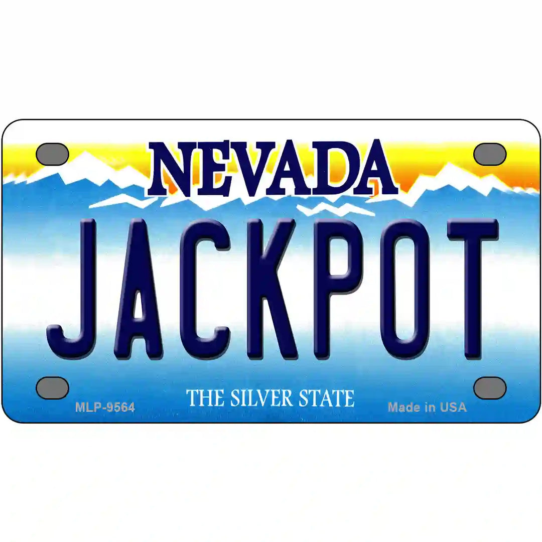Jack Pot Nevada Novelty Metal License Plate 4" x 2.2" (MLP)