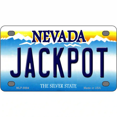 Jack Pot Nevada Novelty Metal License Plate 4" x 2.2" (MLP)