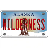Wilderness Alaska State Novelty Metal License Plate 4" x 2.2" (MLP)