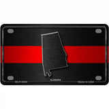 Alabama Thin Red Line Metal Novelty License Plate 4" x 2.2" (MLP)