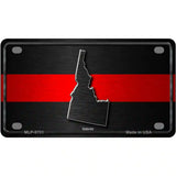Idaho Thin Red Line Metal Novelty License Plate 4" x 2.2" (MLP)