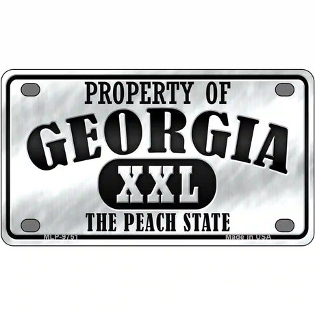 Property Of Georgia Novelty Metal License Plate 4" x 2.2" (MLP)