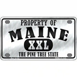 Property Of Maine Novelty Metal License Plate 4" x 2.2" (MLP)