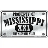 Property Of Mississippi Novelty Metal License Plate 4" x 2.2" (MLP)