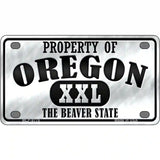 Property Of Oregon Novelty Metal License Plate 4" x 2.2" (MLP)