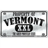Property Of Vermont Novelty Metal License Plate 4" x 2.2" (MLP)