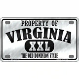 Property Of Virginia Novelty Metal License Plate 4" x 2.2" (MLP)