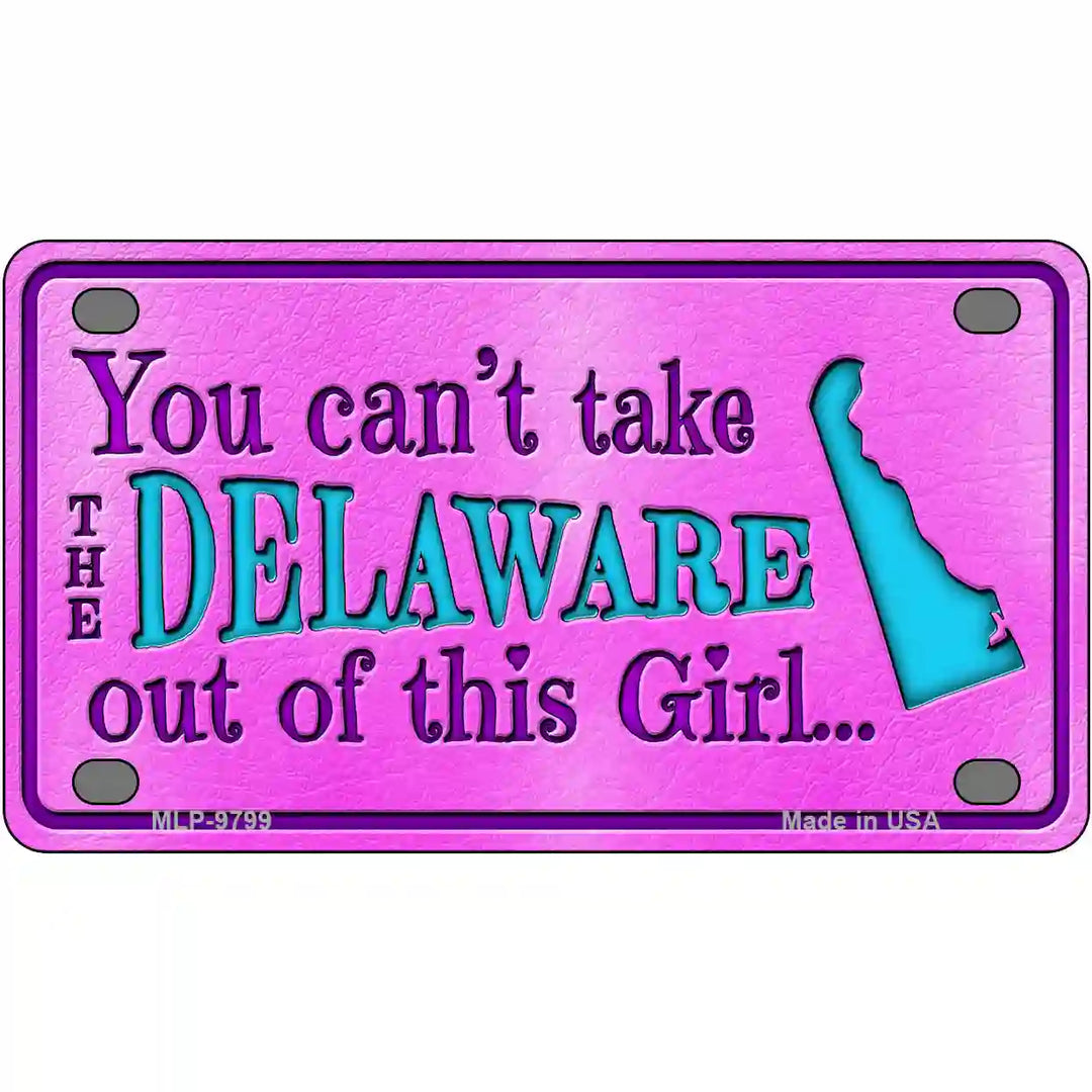 Delaware Girl Novelty Metal License Plate 4" x 2.2" (MLP)