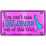 Delaware Girl Novelty Metal License Plate 4" x 2.2" (MLP)
