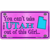 Utah Girl Novelty Metal License Plate 4" x 2.2" (MLP)