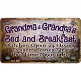 Grandma And Grandpa Bed & Breakfast Metal Novelty License Plate 4" x 2.2" (MLP)