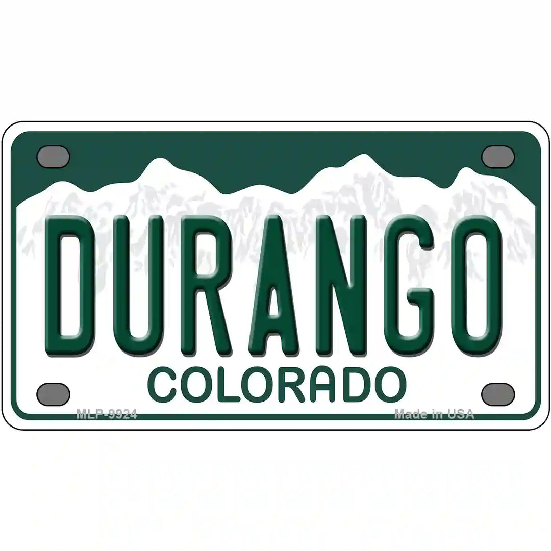 Durango Colorado Metal Novelty License Plate 4" x 2.2" (MLP)