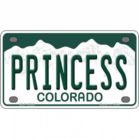 Princess Colorado Metal Novelty License Plate 4" x 2.2" (MLP)