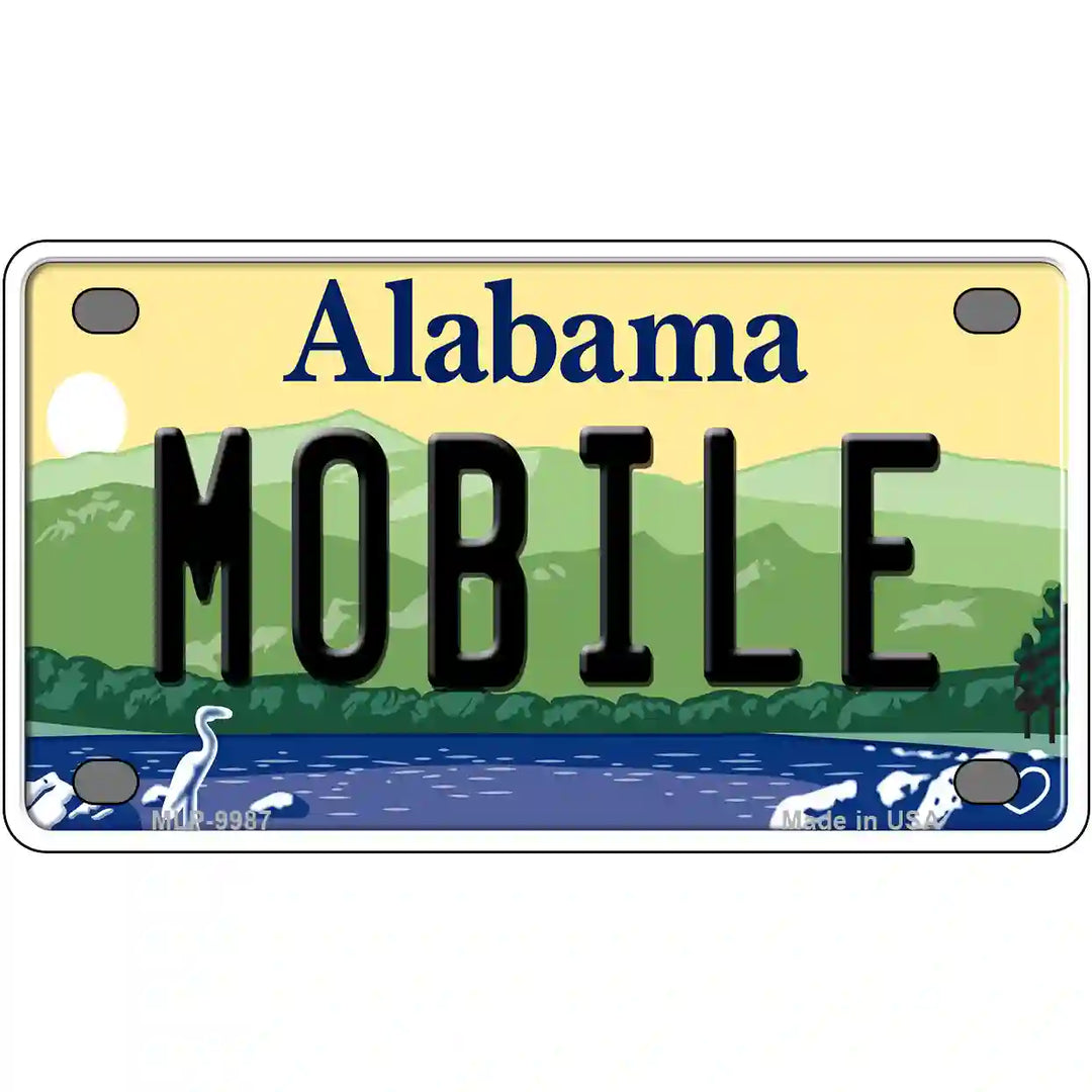 Mobile Alabama Metal Novelty License Plate 4" x 2.2" (MLP)