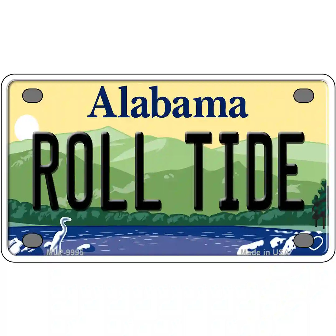 Roll Tide Alabama Metal Novelty License Plate 4" x 2.2" (MLP)