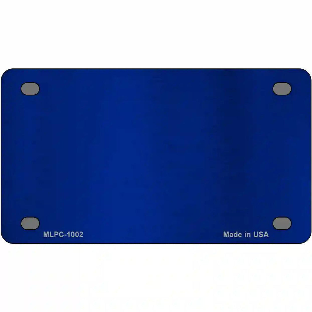 Blue Metallic Solid Metal Novelty License Plate 4" x 2.2" (MLPC)