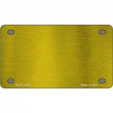 Yellow Metallic Solid Metal Novelty License Plate 4" x 2.2" (MLPC)