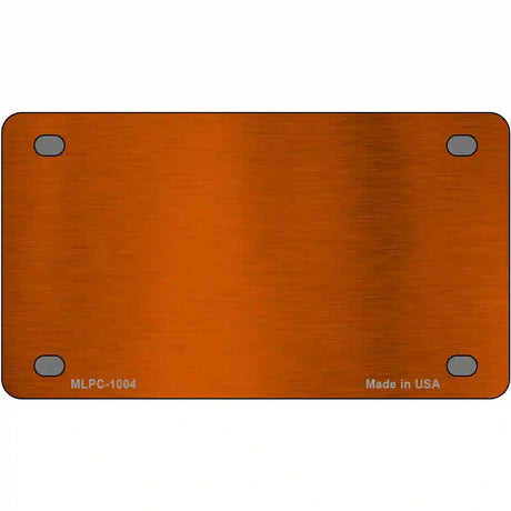 Orange Metallic Solid Metal Novelty License Plate 4" x 2.2" (MLPC)