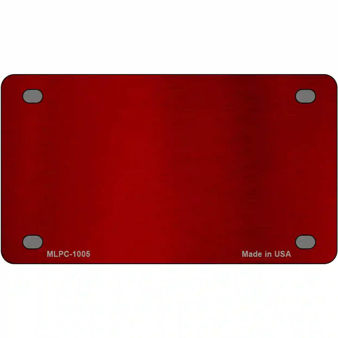 Red Metallic Solid Metal Novelty License Plate 4" x 2.2" (MLPC)