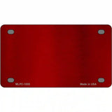Red Metallic Solid Metal Novelty License Plate 4" x 2.2" (MLPC)