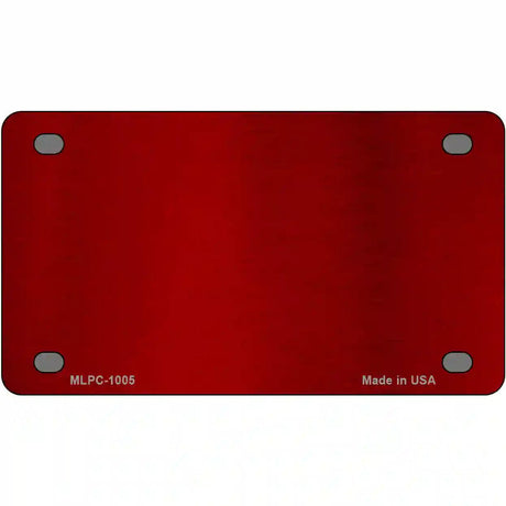 Red Metallic Solid Metal Novelty License Plate 4" x 2.2" (MLPC)