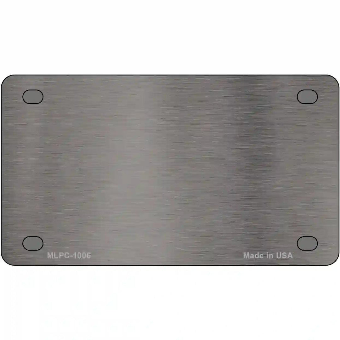 Grey Metallic Solid Metal Novelty License Plate 4" x 2.2" (MLPC)