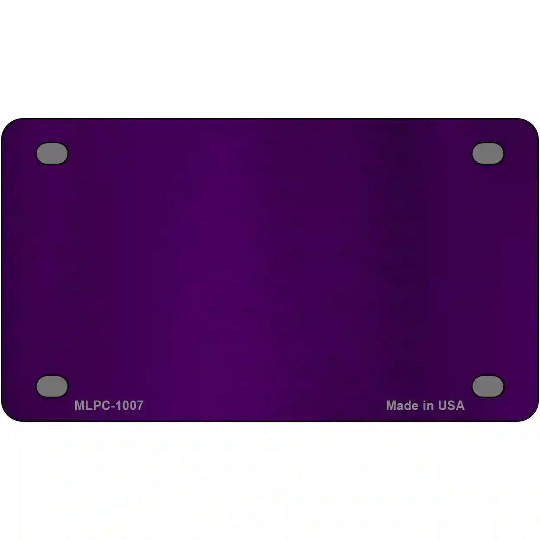 Purple Metallic Solid Metal Novelty License Plate 4" x 2.2" (MLPC)