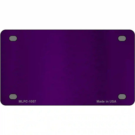 Purple Metallic Solid Metal Novelty License Plate 4" x 2.2" (MLPC)