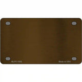 Brown Metallic Solid Metal Novelty License Plate 4" x 2.2" (MLPC)