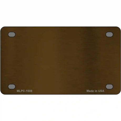 Brown Metallic Solid Metal Novelty License Plate 4" x 2.2" (MLPC)