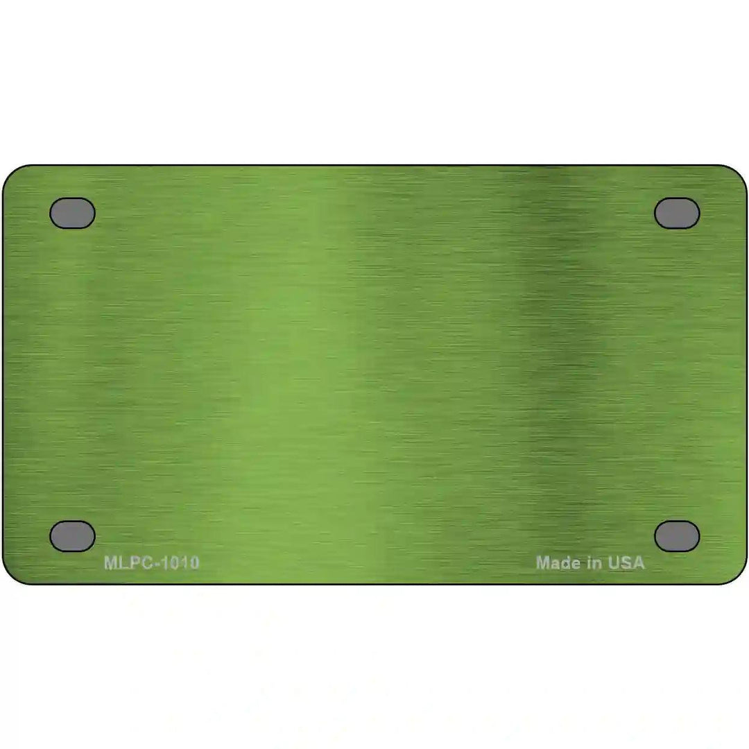 Lime Green Metallic Solid Metal Novelty License Plate 4" x 2.2" (MLPC)