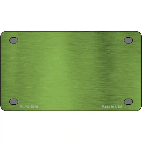 Lime Green Metallic Solid Metal Novelty License Plate 4" x 2.2" (MLPC)