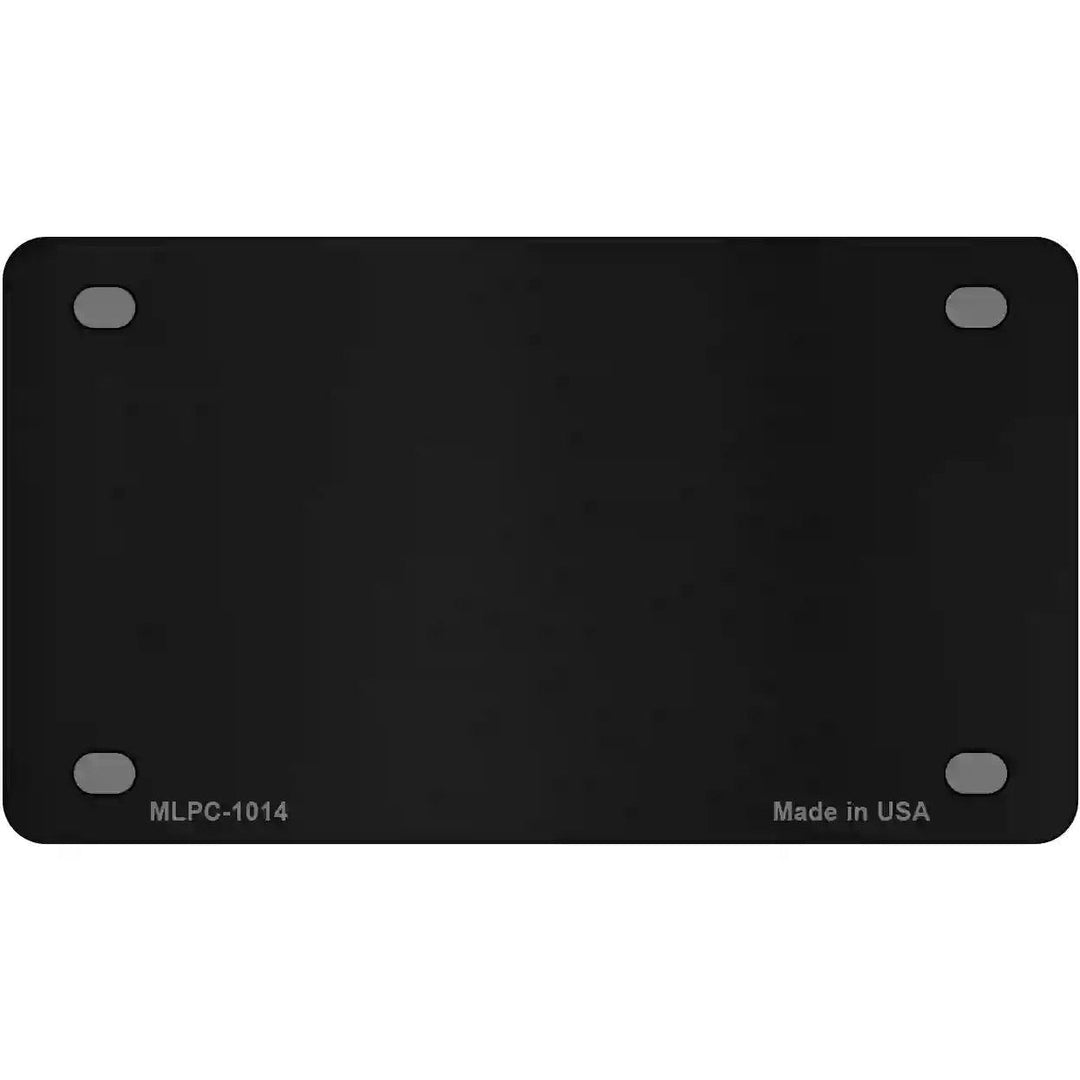 Black Metallic Solid Metal Novelty License Plate 4" x 2.2" (MLPC)