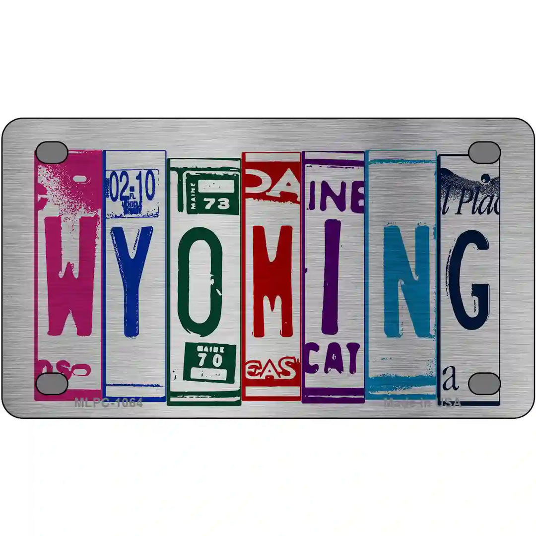 Wyoming License Plate Art Metal Novelty License Plate 4" x 2.2" (MLPC)