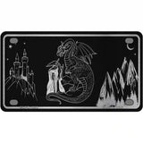 Wizards And Dragons Black Brushed Chrome Novelty Metal License Plate 4" x 2.2" (MLPC)