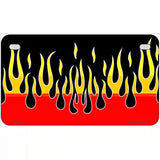 Flames Novelty Metal License Plate 7" x 4" (MP)