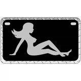 Mud Flap Girl Sillouette Novelty Metal License Plate 7" x 4" (MP)