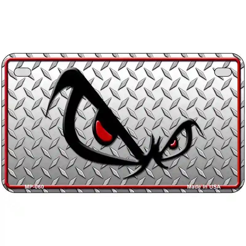 No Fear Eyes Diamond Novelty Metal License Plate 7" x 4" (MP)