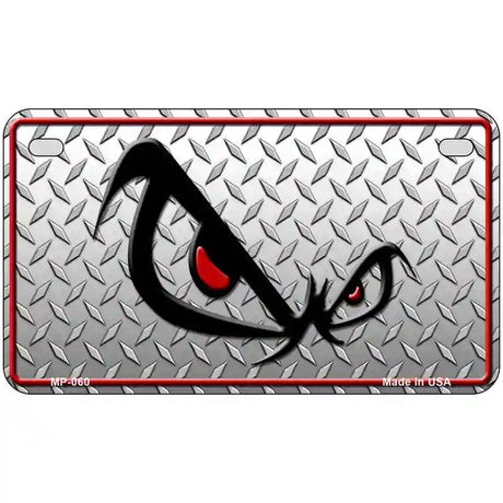 No Fear Eyes Diamond Novelty Metal License Plate 7" x 4" (MP)