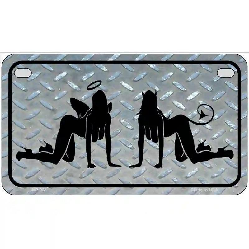 Angel And Devil Novelty Metal License Plate 7" x 4" (MP)