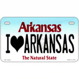 I Love Arkansas Metal Novelty License Plate 7" x 4" (MP)