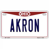 Akron Ohio Metal Novelty License Plate 7" x 4" (MP)