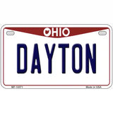 Dayton Ohio Metal Novelty License Plate 7" x 4" (MP)