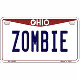 Zombie Ohio Metal Novelty License Plate 7" x 4" (MP)