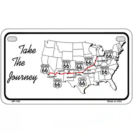 Take The Journey Novelty Metal License Plate 7" x 4" (MP)