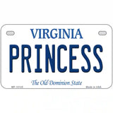 Princess Virginia Metal Novelty License Plate 7" x 4" (MP)