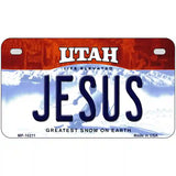 Jesus Utah Metal Novelty License Plate 7" x 4" (MP)